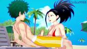 ดูหนังav Momo Yaoyorozu and Kyoka Jiro and Izuku Midoriya intense sex period My Hero Academia Hentai ร้อน