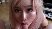 คลิปโป๊ฟรี Beautiful Asian 18yo teen fucks in a pink wig and in a leotard and gets a big facial 2024